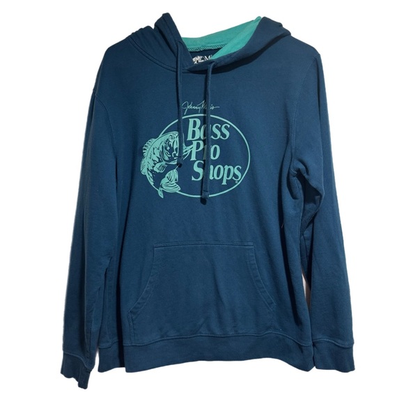 Bass Pro Shops Blue and Teal Hoodie - Picture 1 of 4
